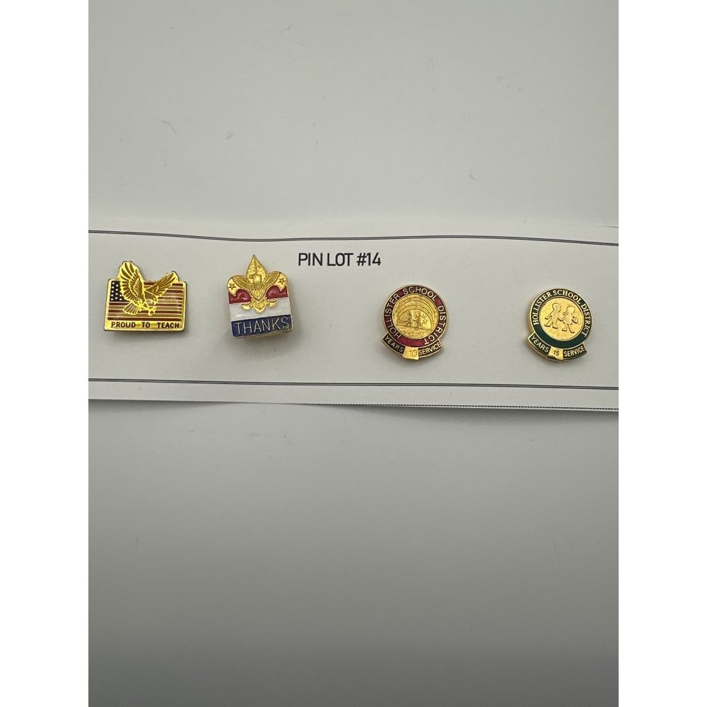 Pin lot #14 4 vintage collectors pins school related children